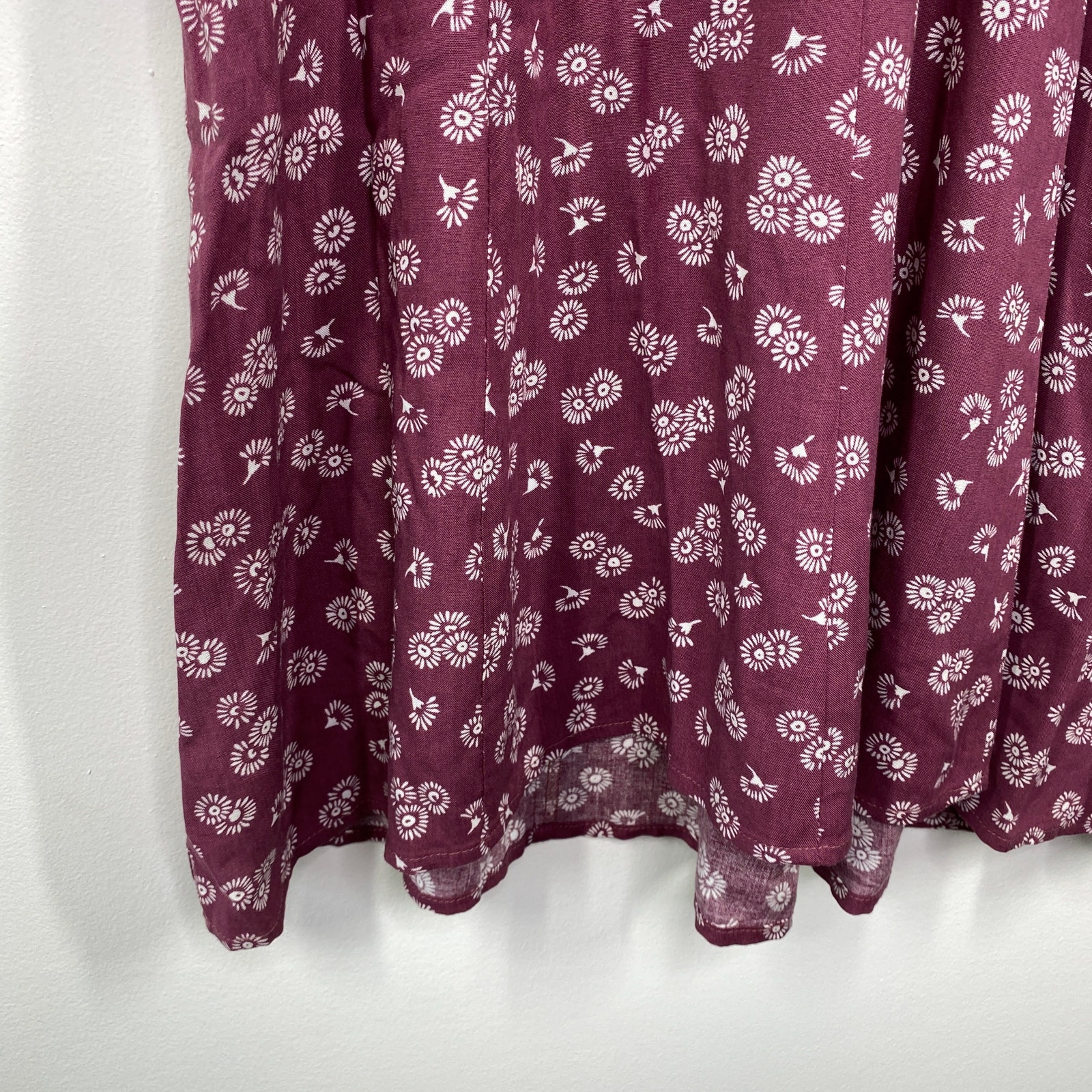 Auguste The Label Mae Devine Mini Dress Burgundy Floral Ruffle Us 4 Au 8 Jm193 — image 4 of 8